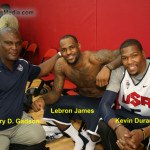 Colonel Gadson w LeBron James and Kevin Durant 2012