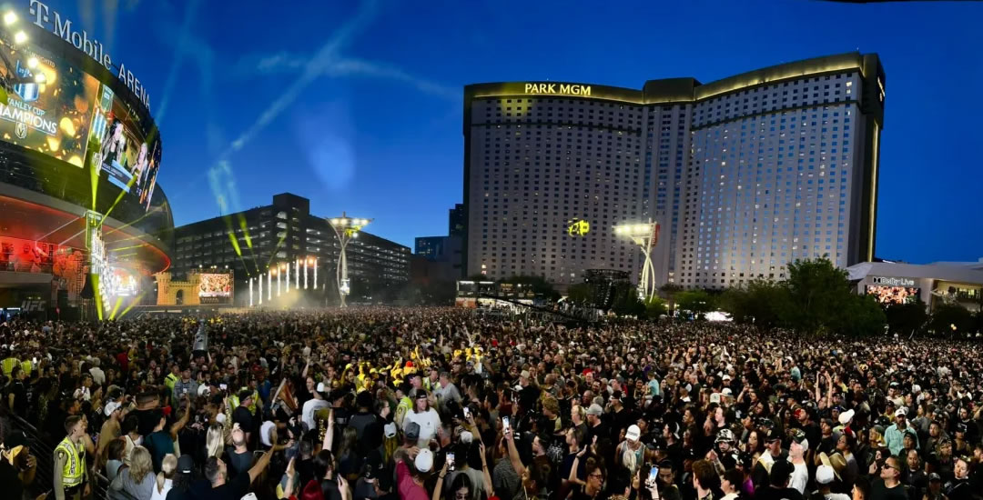 The Vegas Golden Knights win with flash and pizazz and the home town fans!
